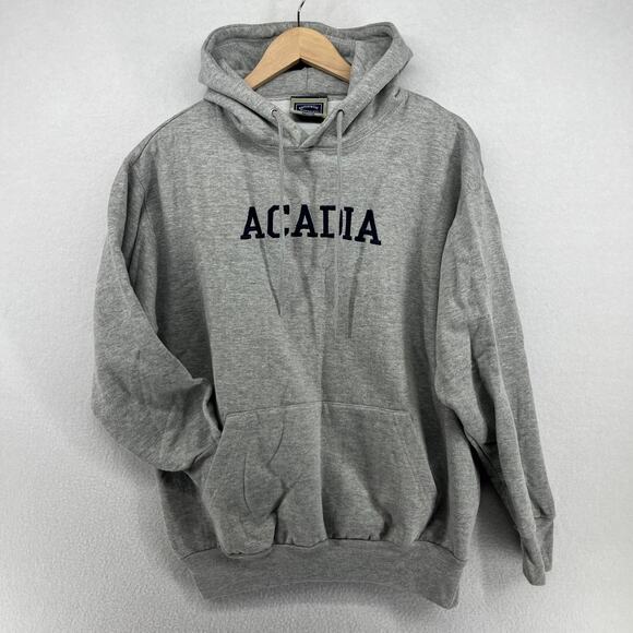 ACADIA Hoodie Adult M National Park Maine Bar Harbor Bangor Sweatshirt Gray - Picture 1 of 14